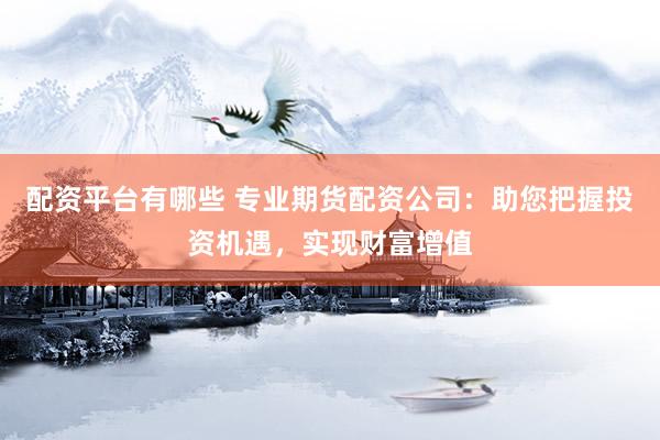 配资平台有哪些 专业期货配资公司：助您把握投资机遇，实现财富增值