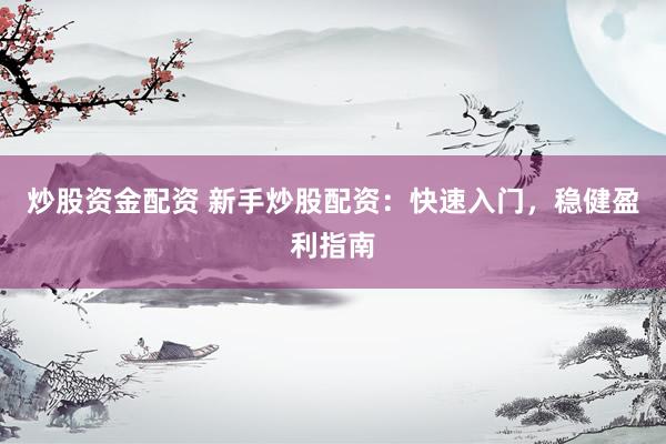炒股资金配资 新手炒股配资：快速入门，稳健盈利指南