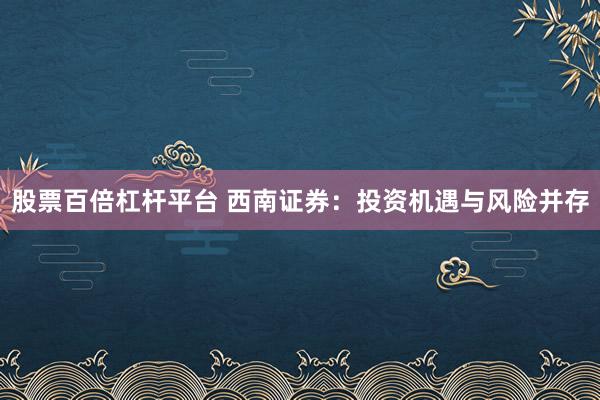 股票百倍杠杆平台 西南证券：投资机遇与风险并存
