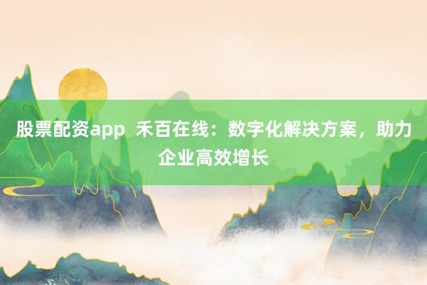 股票配资app 禾百在线:数字化解决方案,助力企业高效增长