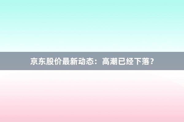 京东股价最新动态:高潮已经下落?