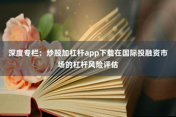 深度专栏:炒股加杠杆app下载在国际投融资市场的杠杆风险评估