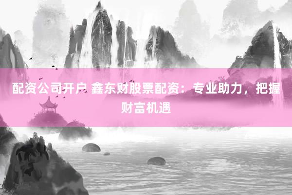配资公司开户 鑫东财股票配资：专业助力，把握财富机遇